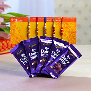 Rakhi with chocolates