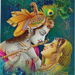 Lord Radha Krishna Wall Poster