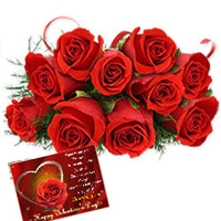 Valentines Red roses