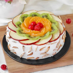 Fresh Fruit Almond Cake