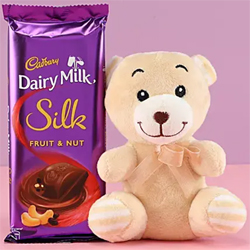 Teddy Bear & Fruit N Nut Silk to Vizag