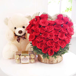 Roses with Teddy 